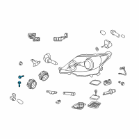 OEM 2015 Toyota 4Runner Headlamp Bolt Diagram - 90105-06298