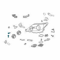 OEM 2013 Toyota Prius C Headlamp Bolt Diagram - 90105-06298