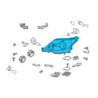 OEM 2008 Lexus LS460 Headlamp Unit Assembly, Right Diagram - 81145-50280