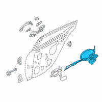 OEM 2020 Nissan Altima Controller-Lock & Remote, Rear Door RH Diagram - 82500-9HE0B