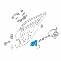OEM 2022 Nissan Sentra Door Inside Handle Left Diagram - 80671-6CA0B