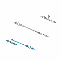 OEM 2002 Acura CL Driveshaft Assembly, Driver Side Diagram - 44306-S0K-C11