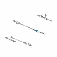 OEM 1999 Acura CL Boot Set, Inboard Diagram - 44017-S84-A01