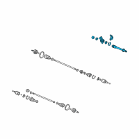 OEM 1999 Honda Accord Shaft Assembly, Half Diagram - 44500-S87-A00