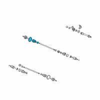 OEM Honda Prelude Cv Boot Set Diagram - 44018-S84-C02