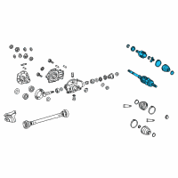 OEM 2021 Lexus LS500 Shaft Assembly, Front Drive Diagram - 43410-50040