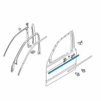 OEM 1997 BMW 528i Moulding Door Front Left Diagram - 51-13-8-184-477