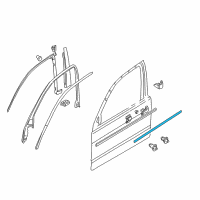 OEM 2000 BMW 528i Exterior Right Front Moulding Diagram - 51-21-8-159-258