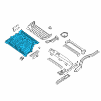 OEM 2004 Nissan Quest Floor-Rear, Front Diagram - 74512-CK030