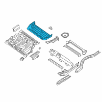 OEM Nissan Quest Floor-Rear, Rear Diagram - 74514-CK030