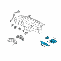 OEM 2002 Acura RSX Control Assembly, Automatic Air Conditioner (Dark Titanium) Diagram - 79600-S6M-A42ZE