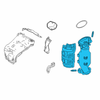 OEM Lexus NX300 Exhaust Manifold Converter Sub-Assembly Diagram - 25051-36240