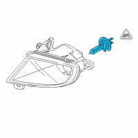 OEM BMW 528xi Fog Light Bulbs Diagram - 63127160782