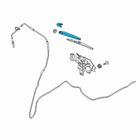 OEM 2014 Kia Sorento Rear Wiper Arm & Head Cap Assembly Diagram - 988152P000