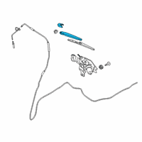 OEM 2021 Hyundai Kona Rear Wiper Arm & Head Cap Assembly Diagram - 98815-2P000