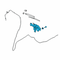 OEM 2022 Hyundai Kona Rear Wiper Motor & Linkage Assembly Diagram - 98700-J9000