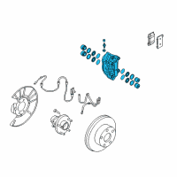 OEM Infiniti CALIPER Assembly-Front LH, W/O Pads Or SHIMS Diagram - 41011-JL02A
