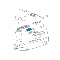 OEM 2004 Toyota Matrix Rear Motor Diagram - 85130-01020