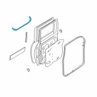 OEM 2000 Nissan Xterra Moulding-Rear Door Outside, RH Diagram - 82820-7Z000