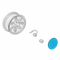 OEM Lincoln Blackwood Wheel Cap Diagram - 2C6Z-1130-AA