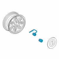 OEM Lincoln Blackwood Wheel Cap Diagram - YL3Z-1A043-AA