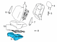 OEM 2022 Toyota Sienna Seat Cushion Pad Diagram - 71611-08030