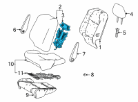 OEM 2021 Toyota Sienna Seat Back Heater Diagram - 87530-08030