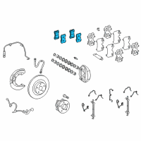 OEM 2012 Lexus LS460 Front Disc Brake Pad Kit Diagram - 04465-50260