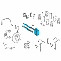 OEM 2010 Lexus LS600h Driver Disc Brake Cylinder Assembly Diagram - 47750-50210