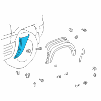 OEM 1999 Toyota RAV4 Body Side Molding Diagram - 75651-42900