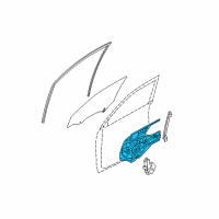 OEM Hyundai Tucson Front Right Power Window Regulator Assembly Diagram - 82406-2E000
