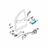 OEM Nissan Titan Outside Handle Grip Diagram - 80640-EZ03A