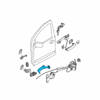 OEM 2005 Nissan Armada Rear Door Inside Handle Assembly, Passenger Side Diagram - 80670-7S000