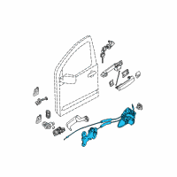 OEM 2010 Nissan Titan Front Right (Passenger-Side) Door Lock Actuator Diagram - 80500-9FG0A