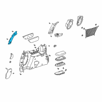 OEM 1999 Pontiac Montana Panel Asm-Back Body Pillar Finish <Use 1C4N*Gray Diagram - 10422007