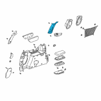 OEM 1999 Chevrolet Venture Molding Asm-Quarter Trim Panel Rear <Use 1C4N*Neutral Diagram - 10296033