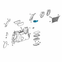 OEM 1998 Pontiac Trans Sport HOLDER, Rear Quarter Trim Diagram - 10289905