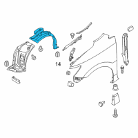 OEM 2015 Nissan Quest PROTCT Front Fender L Diagram - 63843-1JA0A