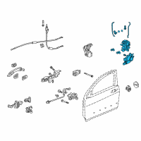 OEM Acura Lock Assembly, Left Front Door Diagram - 72152-SEP-A01