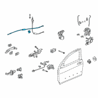 OEM 2007 Acura TL Cable, Left Front Inside Handle Diagram - 72171-SEP-A01