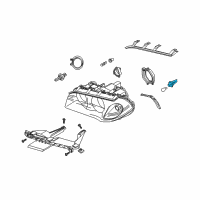 OEM BMW X3 Bulb Socket, Yellow Bulb Diagram - 63-21-6-904-049