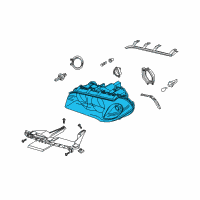 OEM 2004 BMW X3 Left Headlight Halogen Lhd Diagram - 63-12-3-418-423