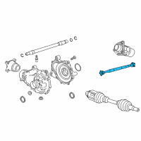 OEM 2019 Cadillac CT6 Front Axle Propeller Shaft Assembly Diagram - 23336889