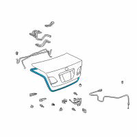 OEM 2003 Lexus ES300 Weatherstrip, Luggage Compartment Door Diagram - 64461-33060