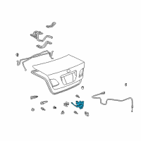 OEM Lexus ES330 Luggage Compartment Door Lock Assembly Diagram - 64600-33110