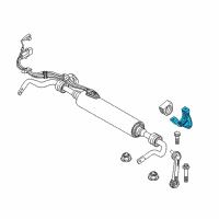 OEM 2017 BMW 540i xDrive Right Stabilizer Bar Bracket Diagram - 37-12-6-861-480