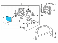 OEM 2021 GMC Sierra 2500 HD Mirror Glass Diagram - 84301411