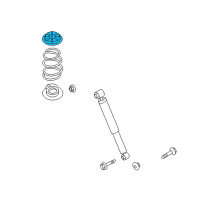 OEM 2015 Nissan Rogue Front Spring Rubber Seat Upper Diagram - 55034-4BA0A