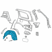 OEM 2015 Jeep Grand Cherokee SILENCER-WHEELHOUSE Inner Diagram - 68367481AC