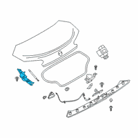 OEM BMW Z4 LEFT TRUNK LID HINGE Diagram - 41-00-9-464-051